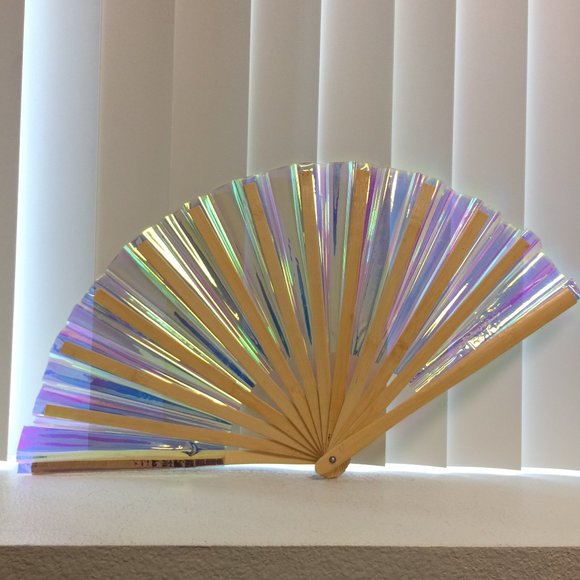 PRE-LOVED LASR - Liquid Shockwave Iridescent Fluid Rave Fan- MISC018 - Picture 4 of 7